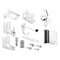 Prime-Line Door Kit, 1 in. Door and 1 in. Pilaster, Zamak, Chrome Plated, Inswing 1 Kit 656-3079 - alternate 1